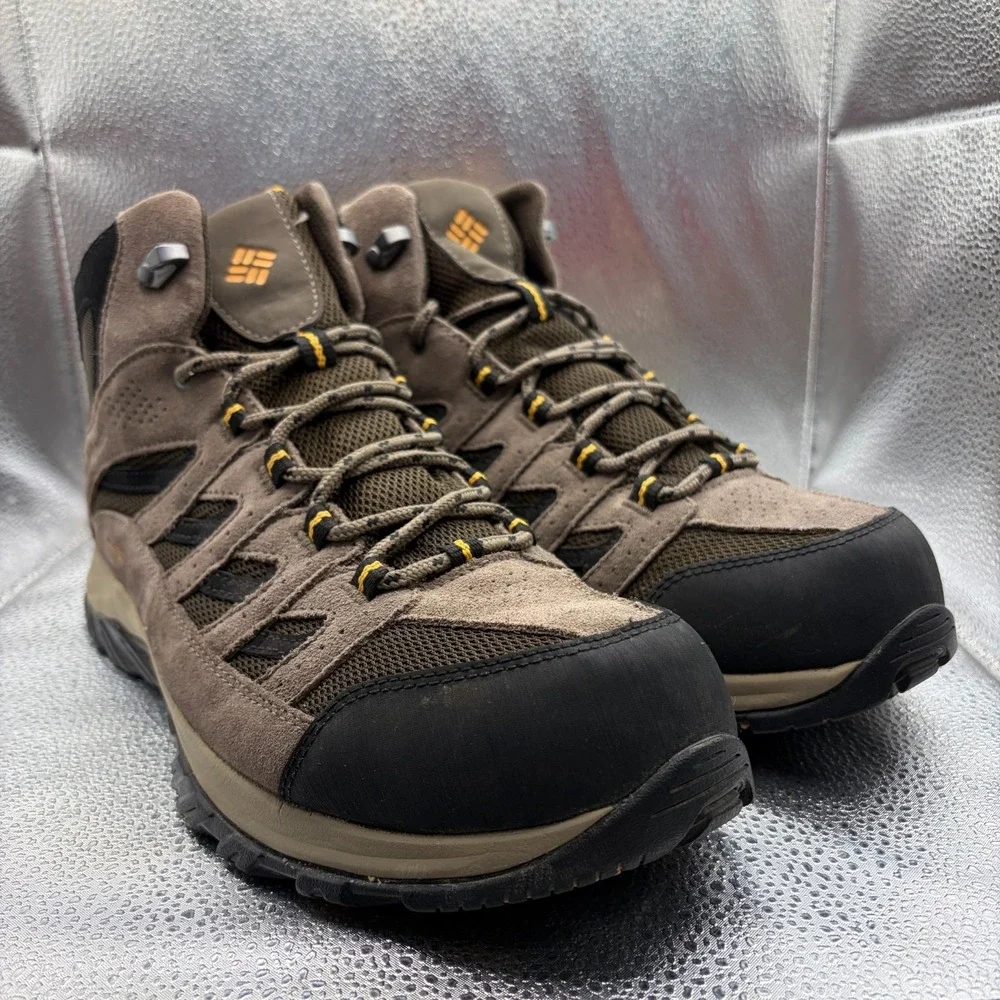 Size 12 Columbia Crestwood Brown Mid Mens Waterproof Hiking Boots BM5371-231